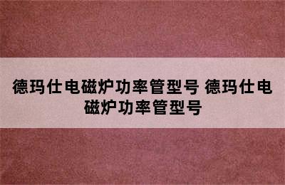 德玛仕电磁炉功率管型号 德玛仕电磁炉功率管型号